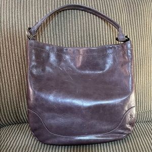 NWT Frye Melissa Leather Hobo in Amethyst Crossbody strap included.